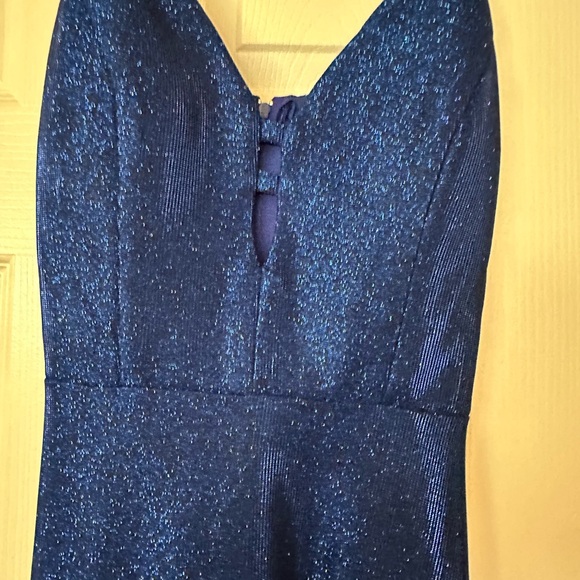 New With tag  long dress. Midnight Blue Glitter Dress - Picture 2 of 8